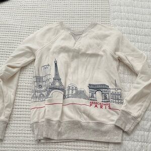 Abercrombie & Fitch Paris Graphic Cream Sweater